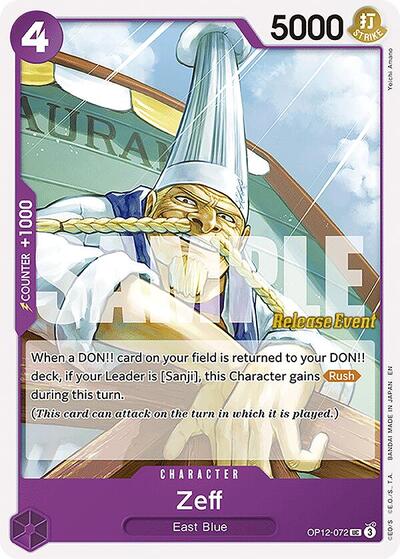 Zeff - OP12-072 - Uncommon - Legacy of the Master Release Event Cards