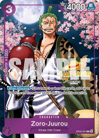 Zoro-Juurou (CS 25-26 Event Pack) - OP05-067 - Rare - One Piece Promotion Cards