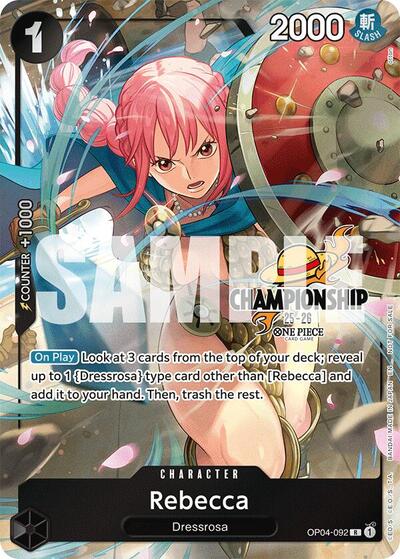 Rebecca (CS 25-26 Celebration Pack) - OP04-092 - Rare - One Piece Promotion Cards