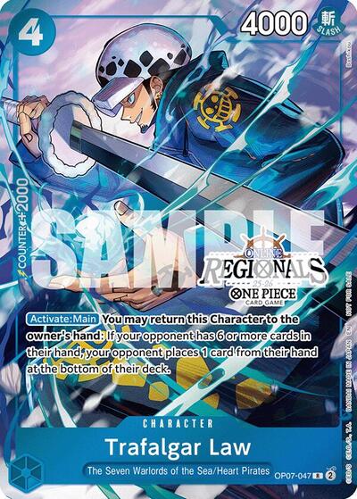 Trafalgar Law - OP07-047 - Rare (Online Regional Participation Pack 2025 Vol.2) - One Piece Promotion Cards