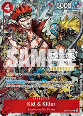 Kid & Killer (Online Regional Champion Card Set 2025 Vol.2) - EB01-003 - Rare - One Piece Promotion Cards