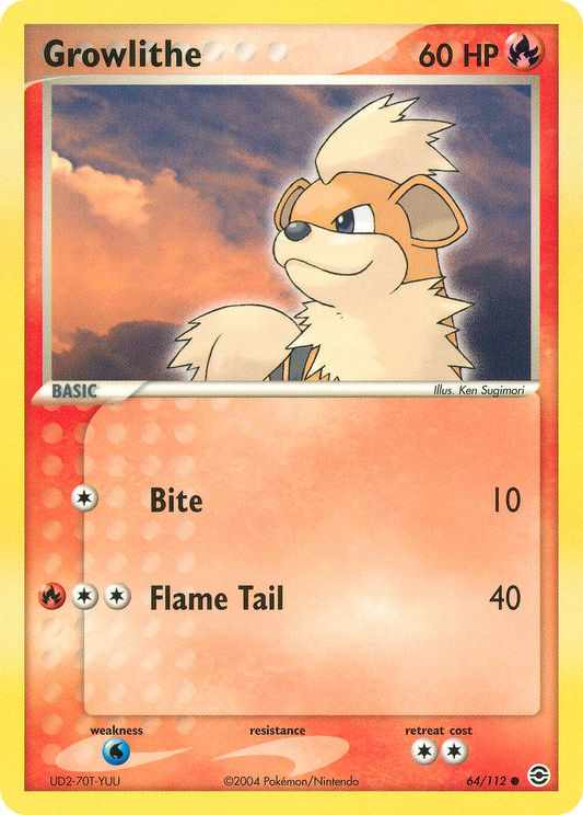 Growlithe - 064/112 - FireRed & LeafGreen