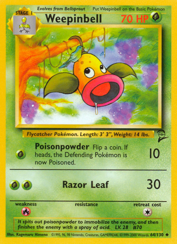 Weepinbell - 064/130 - Base Set 2