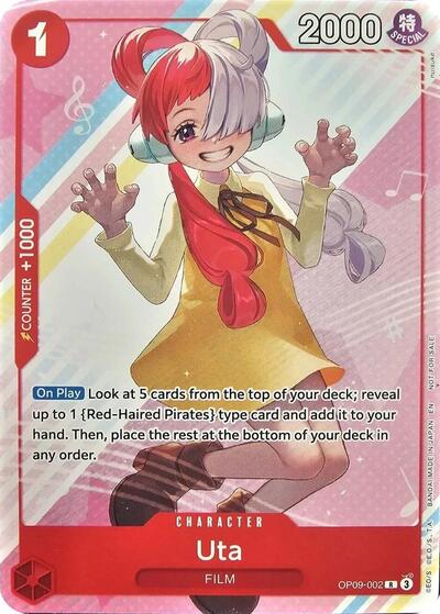 Uta (Welcome Pack Vol. 2) - OP09-002 - Rare - One Piece Promotion Cards