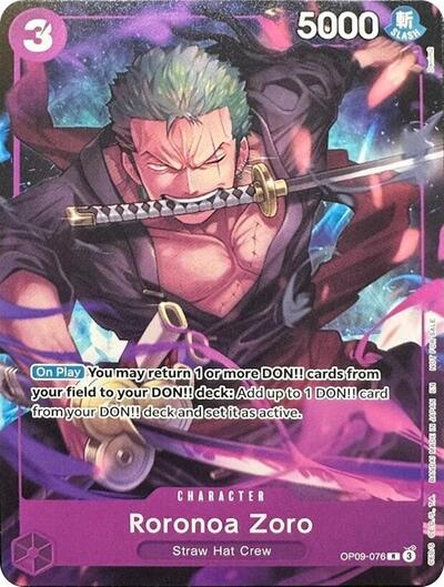 Roronoa Zoro (Welcome Pack Vol. 2) - OP09-076 - Rare - One Piece Promotion Cards