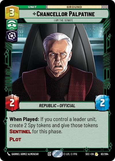 Chancellor Palpatine - I Am the Senate - 82/264 - Rare - Secrets of Power