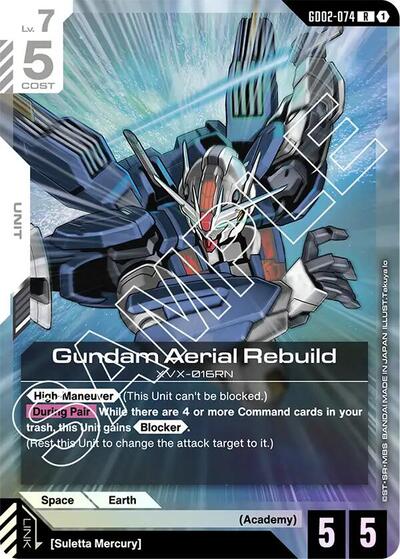 Gundam Aerial Rebuild - GD02-074 - RARE - Dual Impact