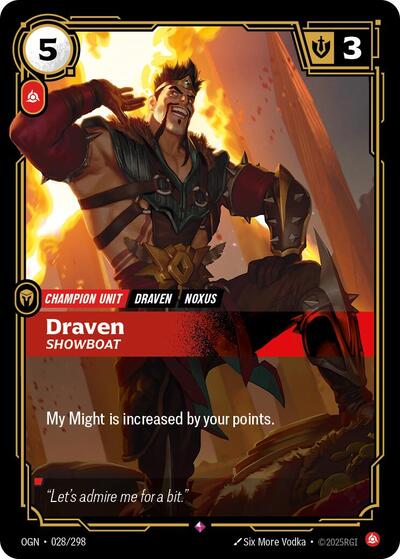 Draven, Showboat - 028/298 - Rare - Origins