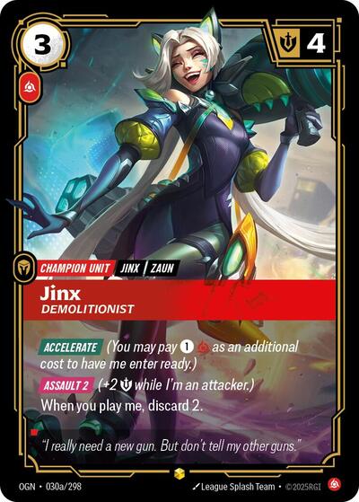 Jinx, Demolitionist - 030a/298 - Showcase (Alternate Art) - Origins
