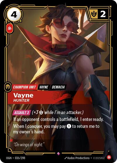 Vayne, Hunter - 035/298 - Rare - Origins