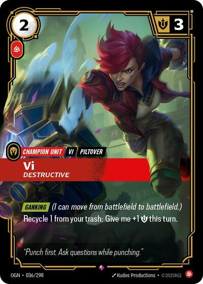 Vi, Destructive - 036/298 - Rare - Origins