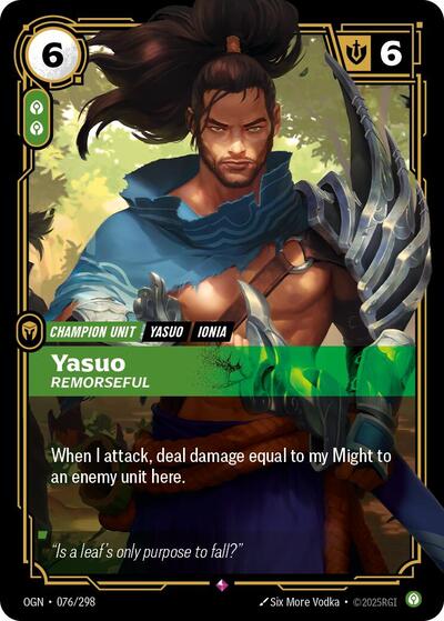 Yasuo, Remorseful - 076/298 - Rare - Origins