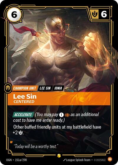 Lee Sin, Centered - 151a/298 - Showcase (Alternate Art) - Origins