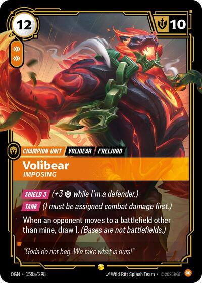 Volibear, Imposing - 158a/298 - Showcase (Alternate Art) - Origins