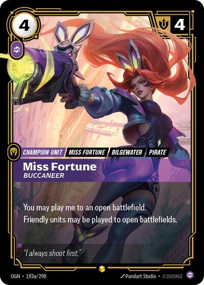 Miss Fortune, Buccaneer - 193a/298 - Showcase (Alternate Art) - Origins
