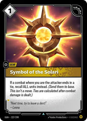 Symbol of the Solari - 227/298 - Uncommon - Origins