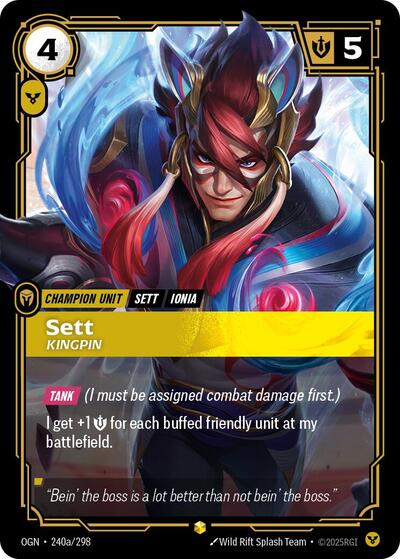 Sett, Kingpin - 240a/298 - Showcase (Alternate Art) - Origins