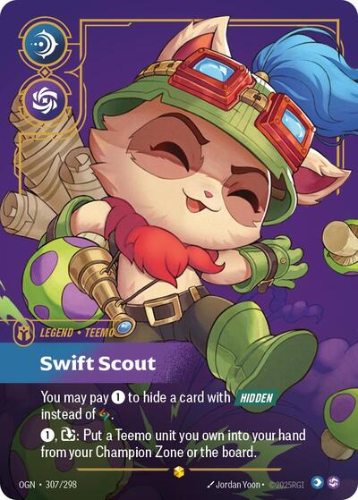 Teemo, Swift Scout - 307/298 - Showcase (Overnumbered) - Origins