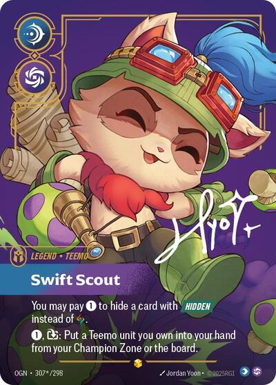 Teemo, Swift Scout - 307*/298 - Showcase (Signature) - Origins