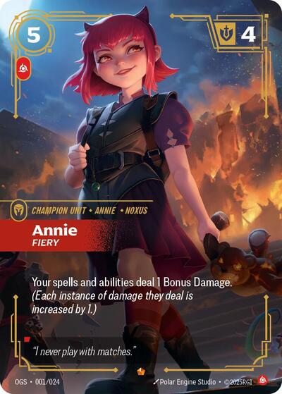Annie, Fiery - 001/024 - Epic - Origins: Proving Grounds