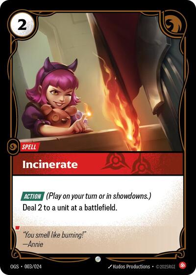 Incinerate - 003/024 - Common - Origins: Proving Grounds