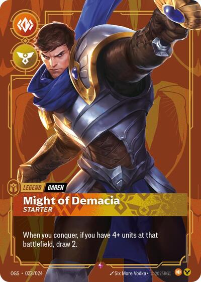 Garen, Might of Demacia (Starter) - 023/024 - Rare - Origins: Proving Grounds