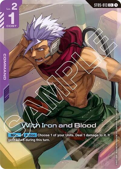 With Iron and Blood (C+) - ST05-013 - Full Art Common - Starter Deck 05: Iron Bloom