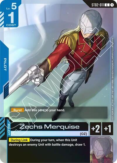 Zechs Merquise (Championship Participation Pack 01) - ST02-011 - COMMON - Gundam Promotional Cards