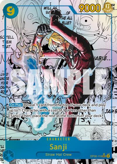 Sanji - OP06-119 - Secret Rare (Manga Alt Art) - The Best- Vol. 2
