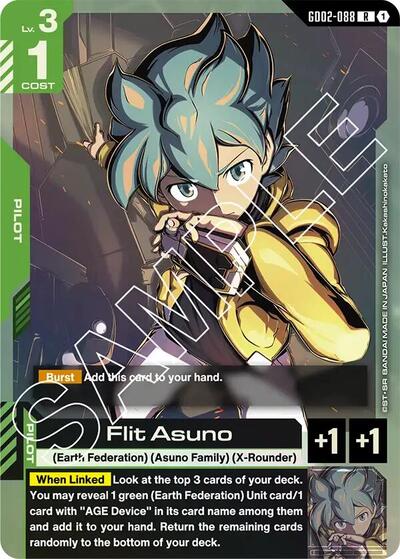 Flit Asuno - GD02-088 - RARE - Dual Impact