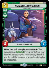 Chancellor Valorum - Civil Servant - 107/264 - Rare - Secrets of Power