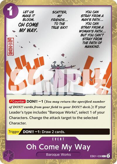 Oh Come My Way - EB01-038 - Common (Pirate Foil) - The Best- Vol. 2