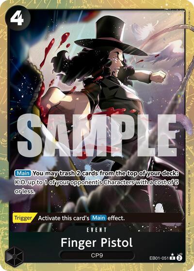 Finger Pistol - EB01-051 - Rare (Alternate Art) - The Best- Vol. 2