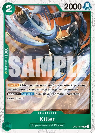 Killer - OP01-039 - Uncommon (Pirate Foil) - The Best- Vol. 2