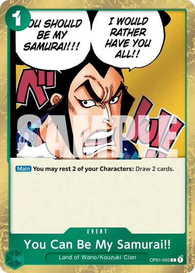 You Can Be My Samurai!! - OP01-055 - Common (Pirate Foil) - The Best- Vol. 2