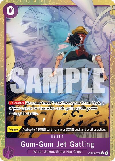 Gum-Gum Jet Gatling - OP03-072 - Rare (Alternate Art) - The Best- Vol. 2