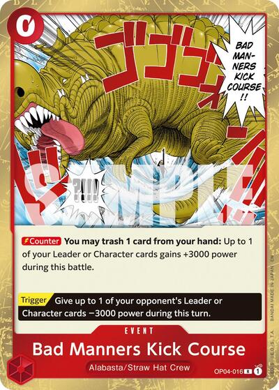 Bad Manners Kick Course - OP04-016 - Rare (Reprint) - The Best- Vol. 2