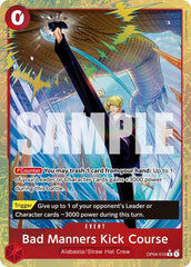 Bad Manners Kick Course - OP04-016 - Rare (Alternate Art) - The Best- Vol. 2