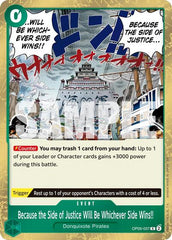 Because the Side of Justice Will Be Whichever Side Wins!! - OP05-037 - Rare (Reprint) - The Best- Vol. 2