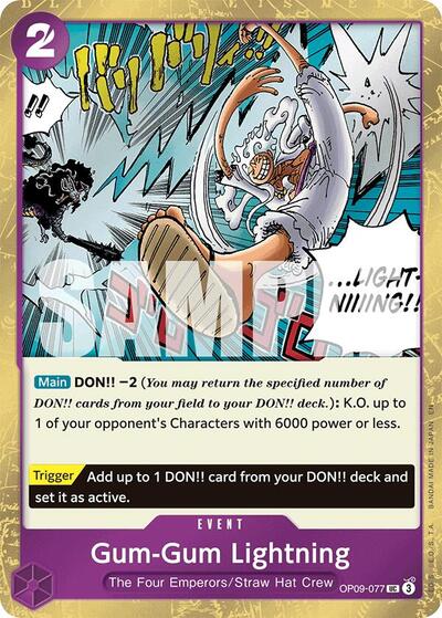 Gum-Gum Lightning - OP09-077 - Uncommon (Pirate Foil) - The Best- Vol. 2