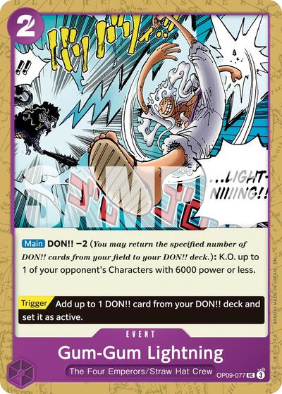 Gum-Gum Lightning - OP09-077 - Uncommon (Reprint) - The Best- Vol. 2