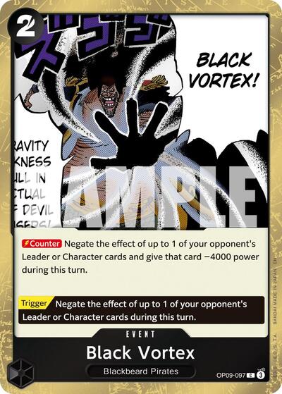 Black Vortex - OP09-097 - Common (Pirate Foil) - The Best- Vol. 2