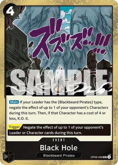 Black Hole - OP09-098 - Uncommon (Pirate Foil) - The Best- Vol. 2