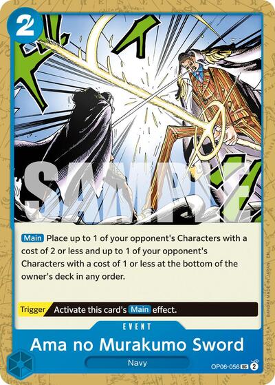 Ama no Murakumo Sword - OP06-056 - Uncommon (Reprint) - The Best- Vol. 2
