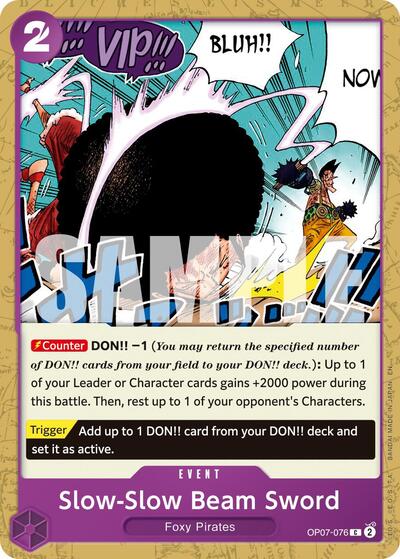 Slow-Slow Beam Sword - OP07-076 - Common (Reprint) - The Best- Vol. 2