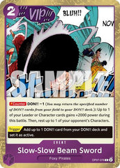 Slow-Slow Beam Sword - OP07-076 - Common (Pirate Foil) - The Best- Vol. 2