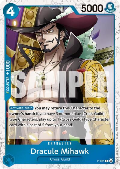 Dracule Mihawk - P-081 - Promo (Pirate Foil) - The Best- Vol. 2