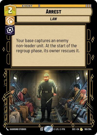 Arrest - 195/264 - Rare - Secrets of Power
