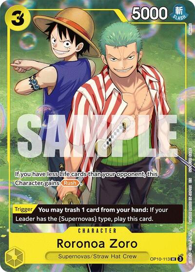 Roronoa Zoro (Learn Together Deck Set - Set Sail Event) - OP10-113 - Uncommon - One Piece Promotion Cards