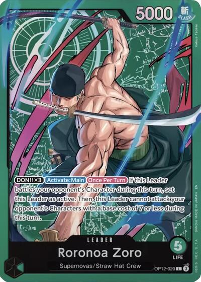 Roronoa Zoro - OP12-020 (Zoro Deck) - OP12-020 - Leader - Learn Together Deck Set